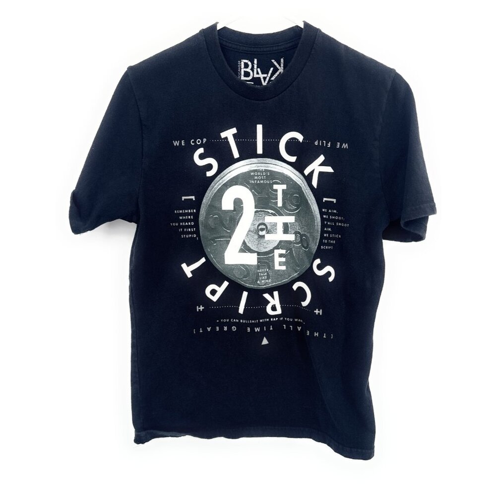 Blak Rocawear Sz M Black Stick 2 the Script‎ Tshirt